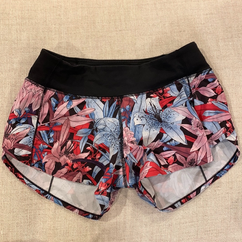 Lululemon Floral Running Shorts